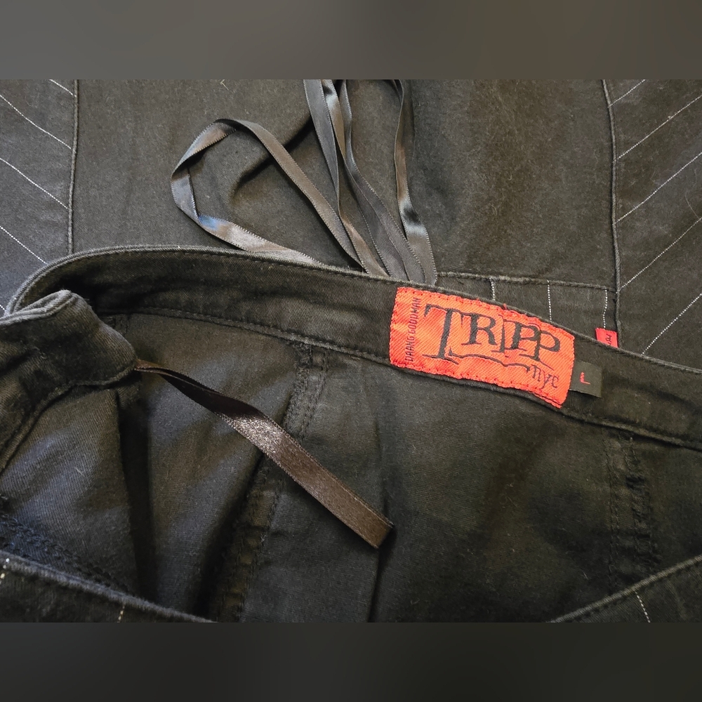 Tripp NYC Corset Back Pinstripe Pencil Skirt L - Picture 6 of 6